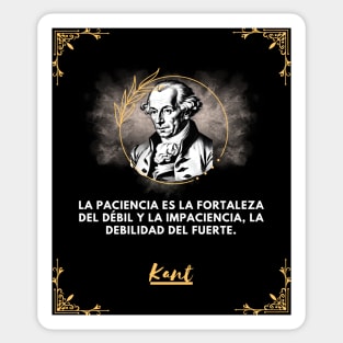Kant: The wisdom of patience Sticker